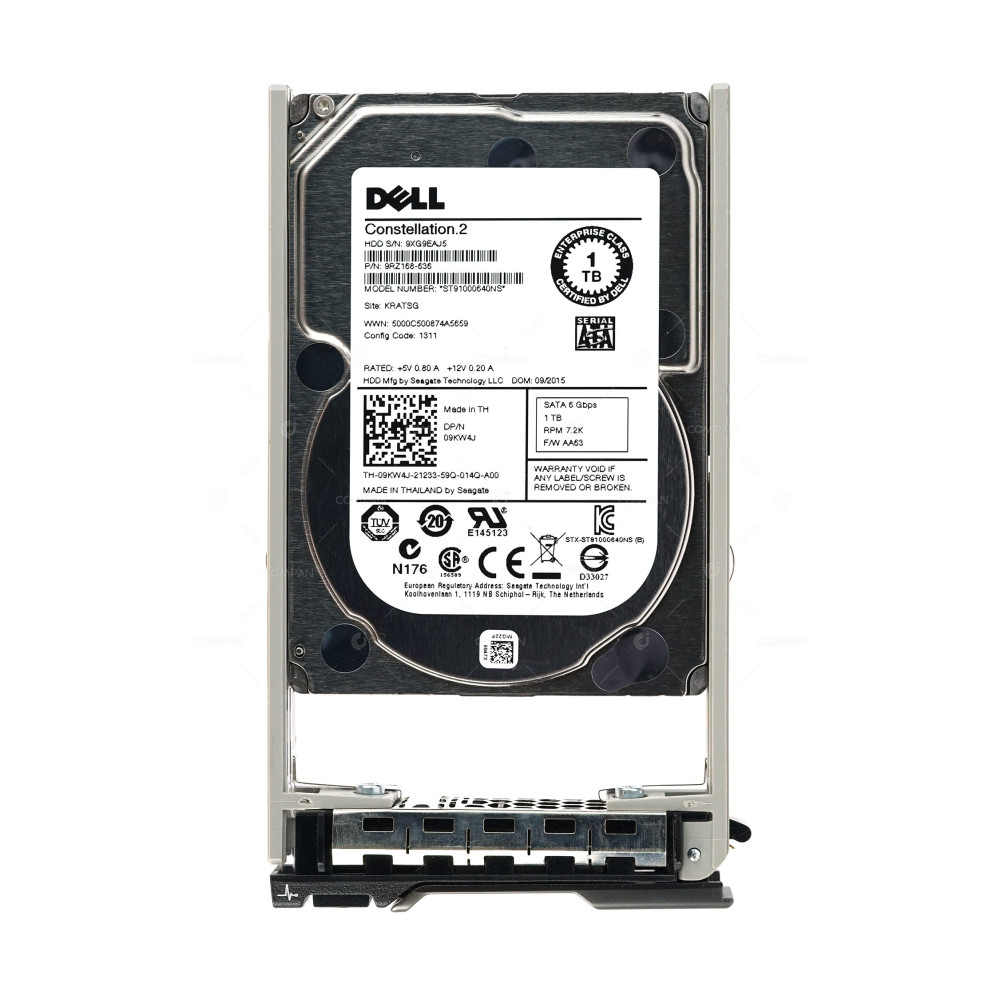 9KW4J DELL HDD 1TB  7.2K  SATA 6G  2.5" SFF  FOR DELL POWEREDGE